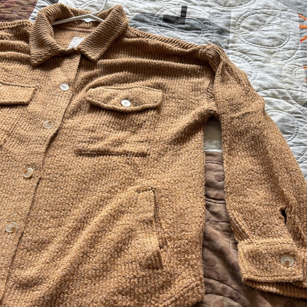 Thread & Supply Light Brown Shacket - image 4